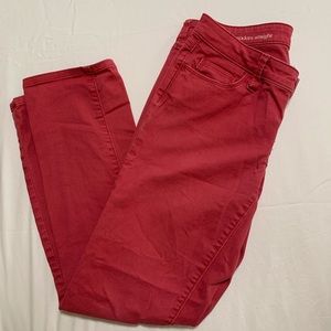 Size 4 Loft Modern Straight Red Jeans